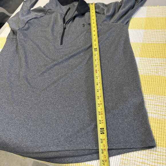 Under Armour Mens Tech 1/2 Half Zip Top Gym Training Running Golf Gray Large New - Picture 12 of 13